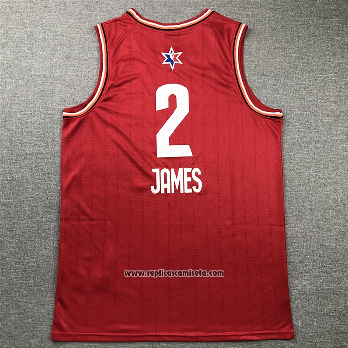 Camiseta All Star 2020 Los Angeles Lakers Lebron James #2 Rojo